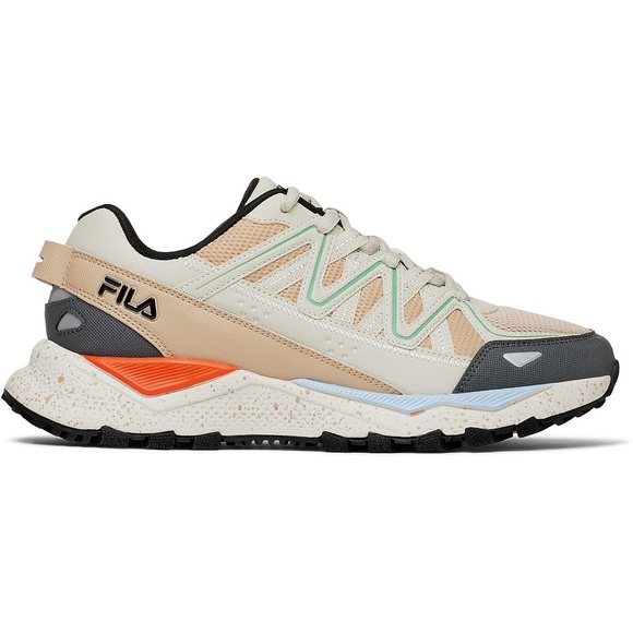 Fila Shoes - Fila (6) Women’s “Firetrail” EVO Hiking Shoes in Beige/Blue- Supportive, Durable